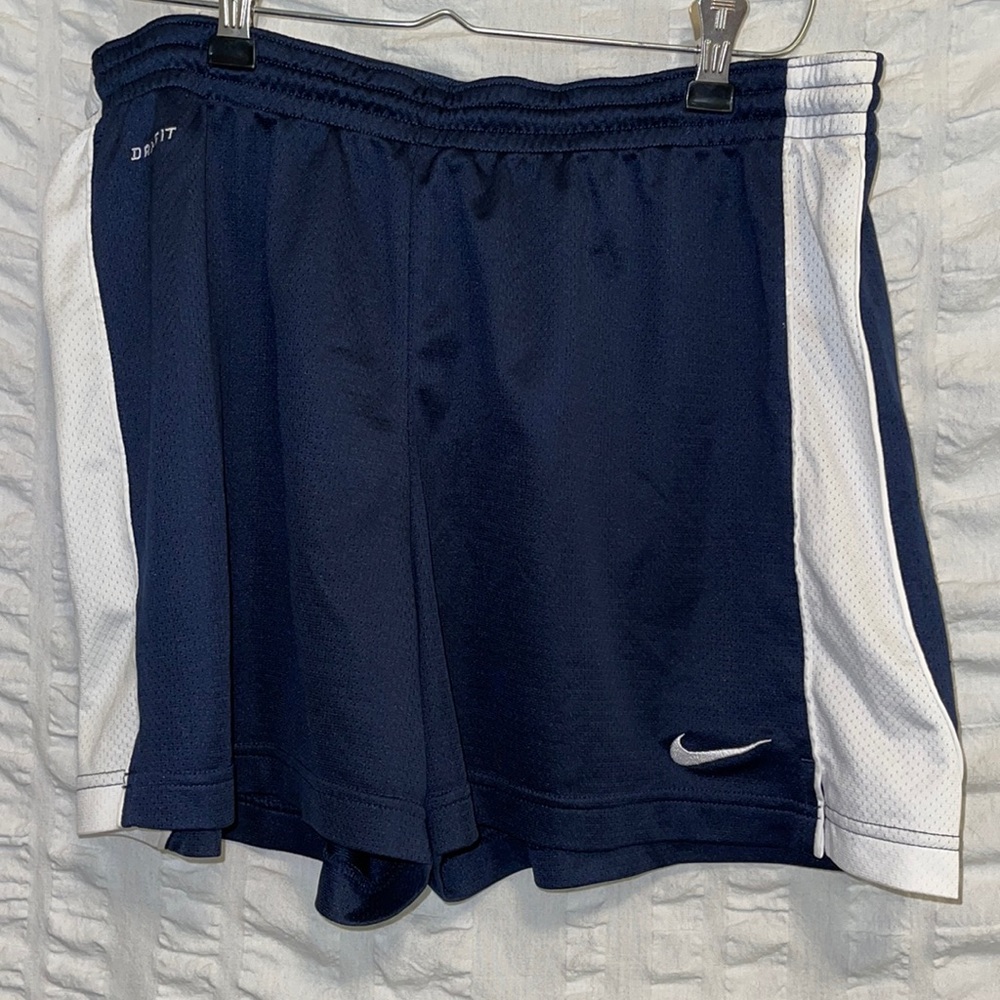 Nike Navy & White Dri-Fit Shorts